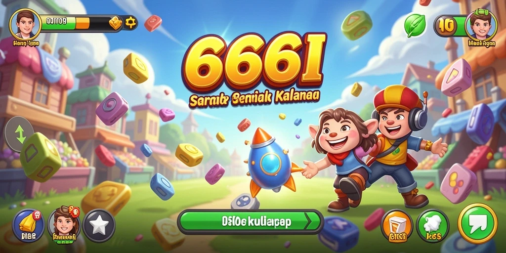 Tampilan gameplay seru dalam 666I yang menguji ketangkasan.