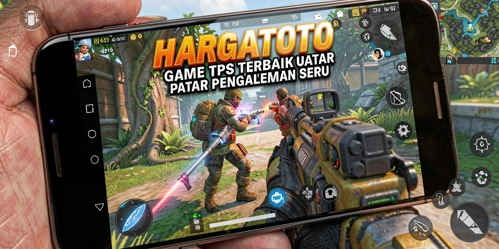 Tampilan gameplay seru HARGATOTO dalam aksi TPS.