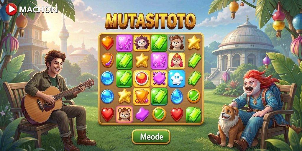 Tampilan gameplay seru dalam MUTASITOTO yang penuh warna.