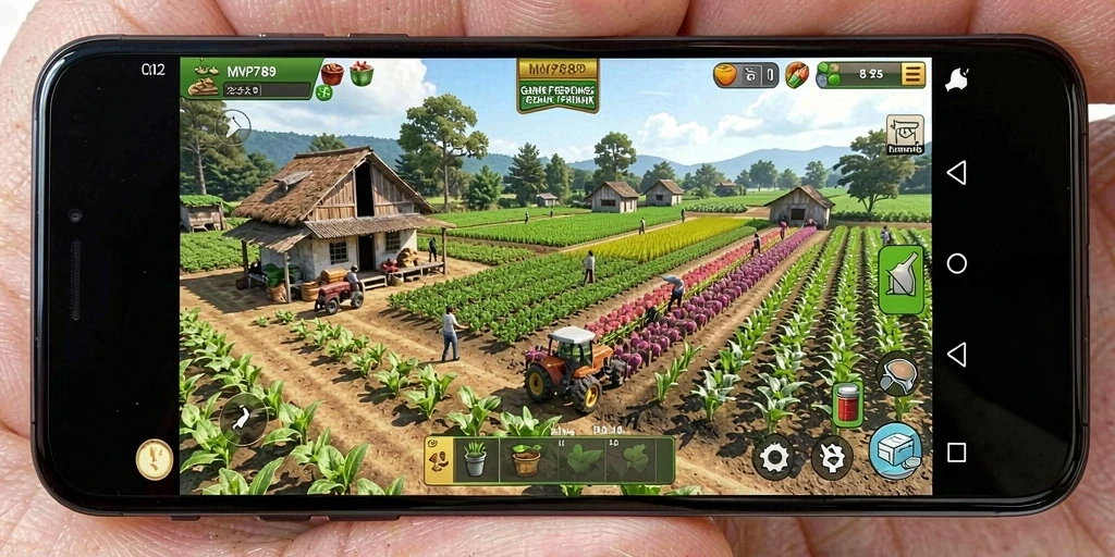 Screenshot game <strong>MVP789</strong> yang menampilkan gameplay pertanian yang seru.