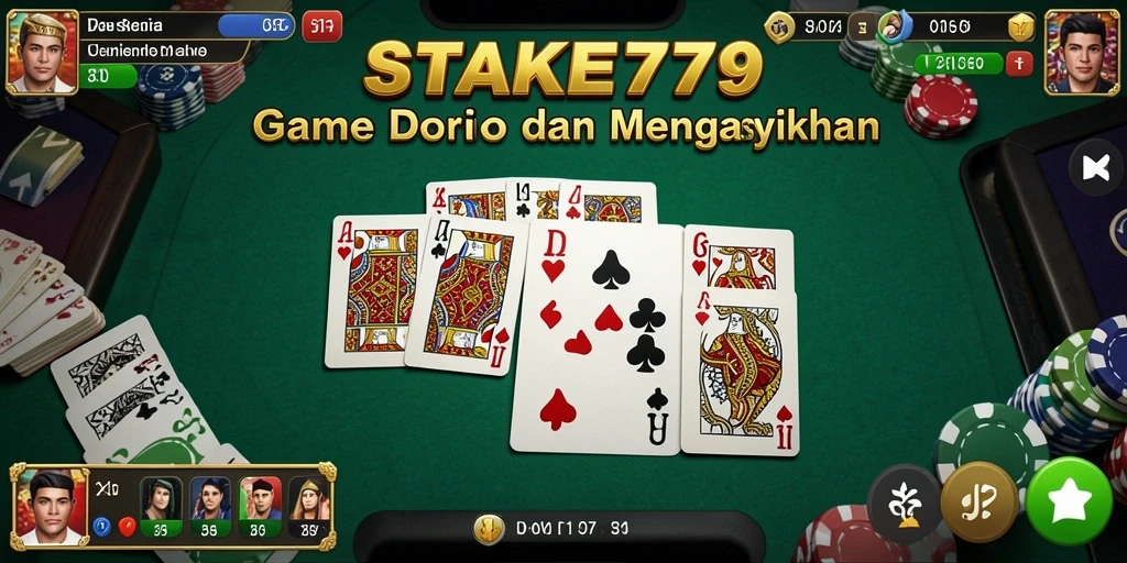 Tampilan gameplay Domino STAKE779 yang mengasyikkan dan seru.