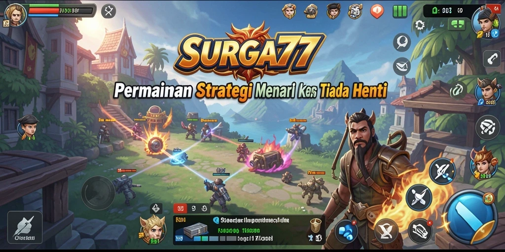 Tangkapan layar gameplay SURGA77 yang menampilkan aksi strategis mendebarkan.