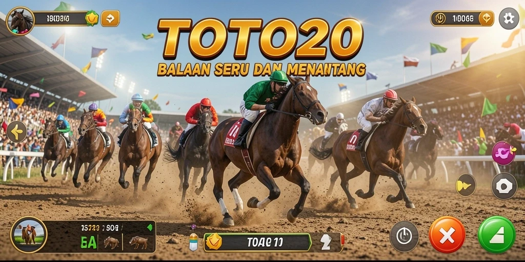 Gameplay balapan yang mendebarkan di dalam TOTO20.