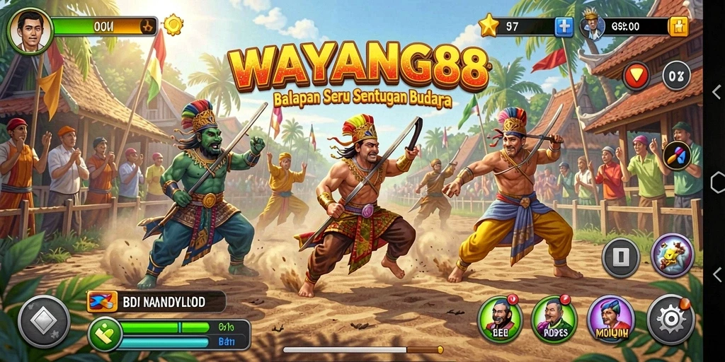 Tangkapan layar utama WAYANG88 menampilkan aksi balapan yang mendebarkan.